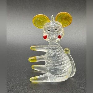 VTG  1976 Crystalite Pet MOUSE ONLY Lucite Acrylic Christmas Ornament Hong Kong
